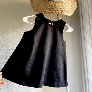 Black vintage Party Wear top with embellishments